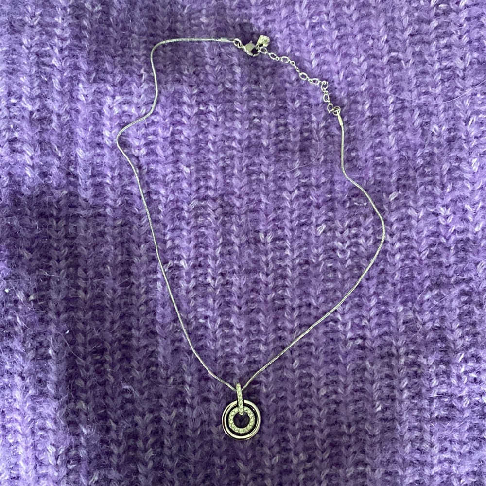 Real sliver diamond necklace